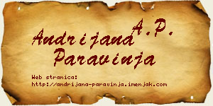 Andrijana Paravinja vizit kartica